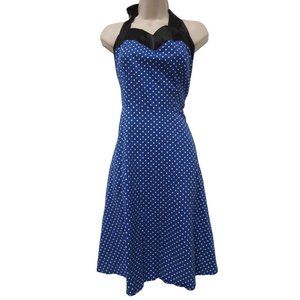 NWT Dress Tells Womens Dress 2XL Retro Rockabilly Pin Up 50s Halter Polka Dot